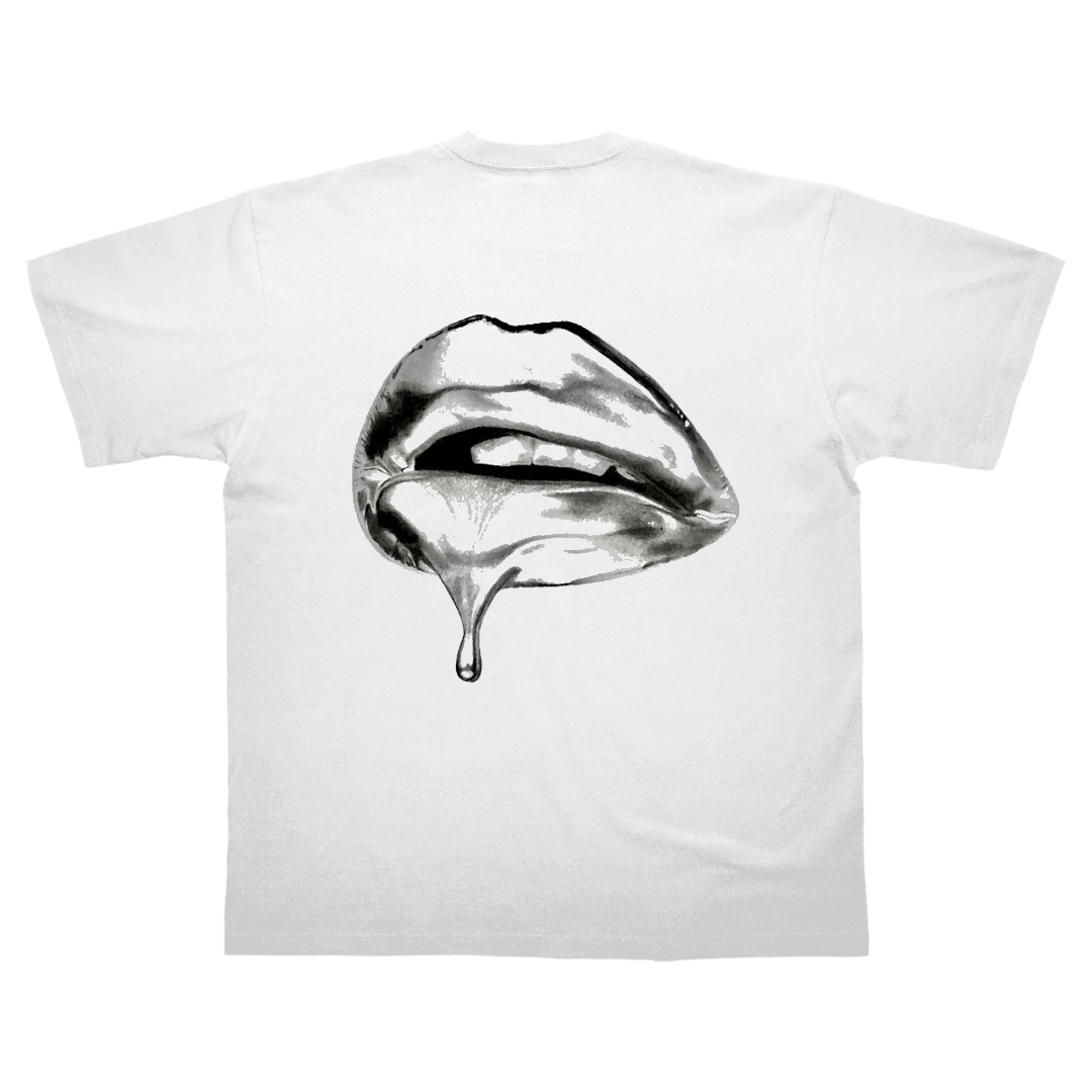 Chrome Drip Lips Graphic Unisex T-Shirt
