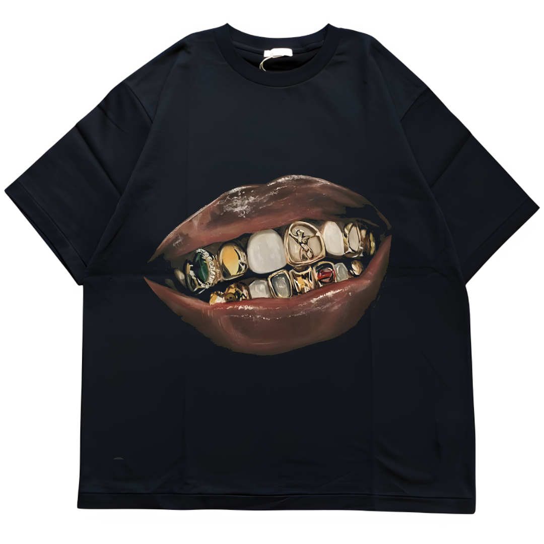 Grin Fang Mouth - Oversized Unisex T-Shirt